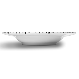 Pastabord - Geflammt - zwart - 29 cm