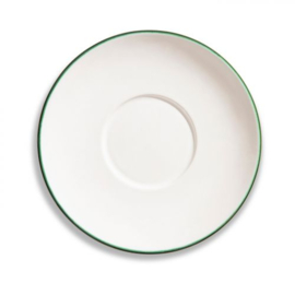 Schoteltje voor theebeker Maxima - Rand - groen - 18 cm