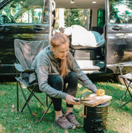 Ostove Pro raketkachel voor hout en steenkool verbranding - zwart