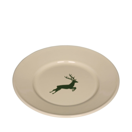 Plat bord - hert groen - 26 cm