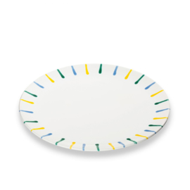 Dinerbord - Buntgeflammt - 28 cm