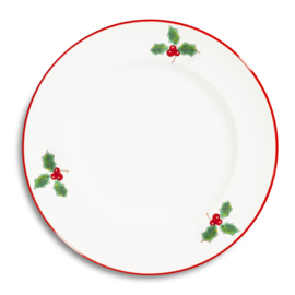 Dinerbord - Winterbes - robijnrood - 27 cm
