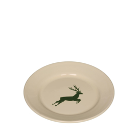 Plat bord - hert groen - 21 cm