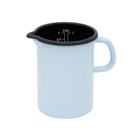 Maatbeker - blauw / antraciet - 10 cm - 1,0 liter