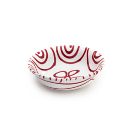 Mueslischaal klein - Geflammt - rood - 14 cm