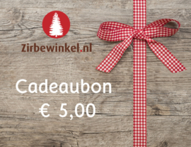 Cadeaubon ter waarde van € 5,00