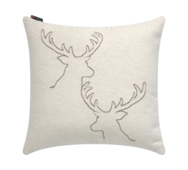 Kussenhoes hert silhoutte - beige 50 x 50 cm