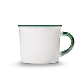 Koffiebeker - Rand - groen - 0,24 liter