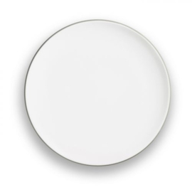 Dinerbord - Rand - grijs - 25 cm