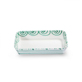 Ovenschaal rechthoek - Geflammt - groen - 30 x 16,5 cm