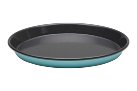 Riess ronde bakvorm en dienblad - kristalblauw 28 cm