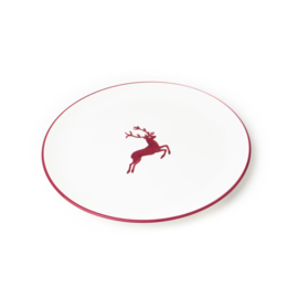 Dinerbord - Hert bordeauxrood - 25 cm