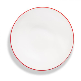 Kom - Rand - robijnrood - 20 cm