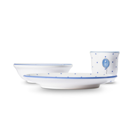 Kinderservies - blauw gepersonaliseerd