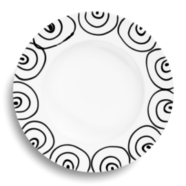 Pastabord - Geflammt - zwart - 29 cm