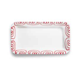 Ovenschaal rechthoek - Geflammt - rood - 30 x 16,5 cm