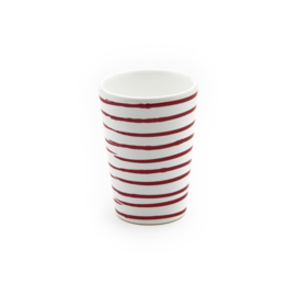 Beker - Geflammt - rood - 11 cm