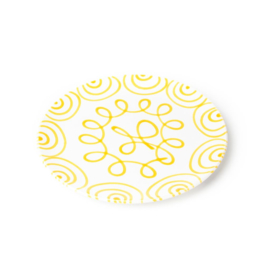 Dinerbord Geflammt geel - 28 cm