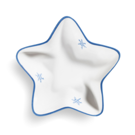 Sterschaaltje - Sneeuwkristal - blauw - 22 cm