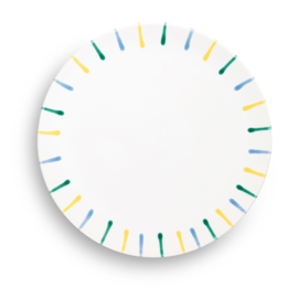 Dinerbord - Buntgeflammt - 28 cm