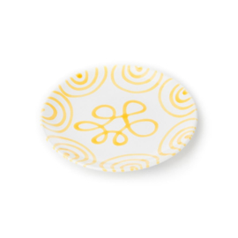 Dessertbord - Geflammt - geel - 20 cm