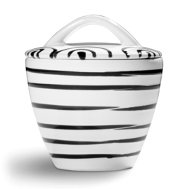 Suikerpot recht - Geflammt - zwart - 9 cm