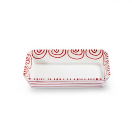 Ovenschaal rechthoek - Geflammt - rood - 30 x 16,5 cm
