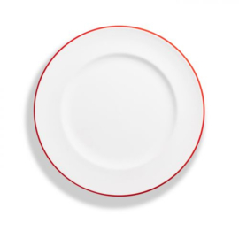Dinerset voor twee - Rand - robijnrood - cadeauverpakking