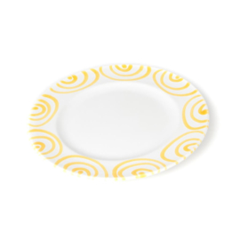 Dessertbord - Geflammt - geel - 22 cm