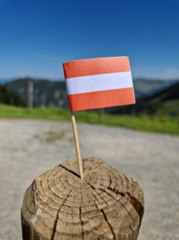 Prikker Oostenrijkse vlag- 50 stuks