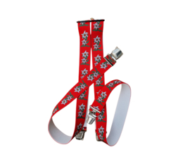 Hosenträger Edelweiss - rood