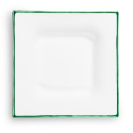 Soepbord vierkant - Rand - groen - 20x20cm
