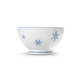 Mueslischaal hoog - Sneeuwkristal puur - blauw - 14 cm
