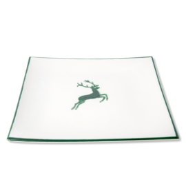 Dinerbord vierkant - Hert groen - 26 x 26 cm