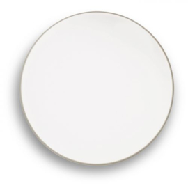 Schoteltje voor koffie- en theekopje - Rand - grijs - 15 cm