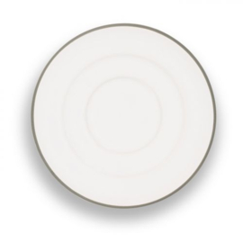 Schoteltje voor espressokopje - Rand - grijs - 11 cm