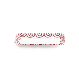 Snackschaal - Geflammt - rood - 22 x 11 cm