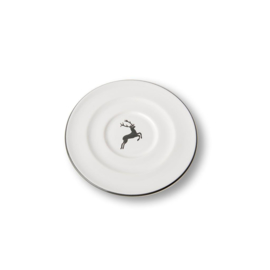 Schoteltje voor cappuccinokopje - Hert  grijs - 14 cm