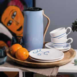 Dinerset voor twee - Pur Geflammt - blauw