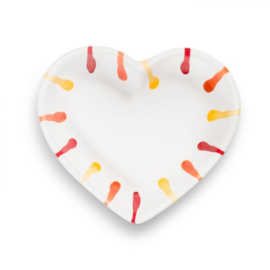 Schaaltje hart - Geflammt - Landlust - 10 cm - cadeauverpakking