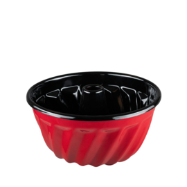 Bakvorm tulband - rood / zwart - 22 cm