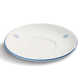 Schoteltje voor theebeker Maxima  - Sneeuwkristal - blauw - 18 cm