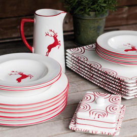 Dinerbord - Geflammt - rood - 29 cm