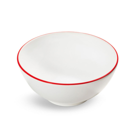 Kom - Rand - robijnrood - 23 cm