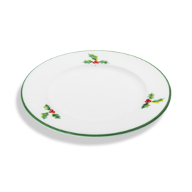 Dessertbord - Winterbes - groen - 22 cm