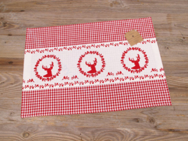 Placemat Gerry het hert - rood