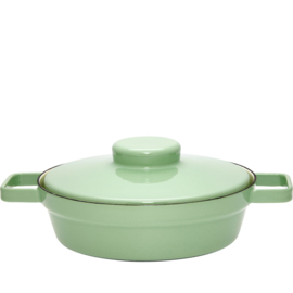 Pan laag met deksel - groen - 24 cm