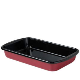 Ovenschaal - rood / zwart - 38x22,5 cm
