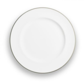 Dessertbord - Rand - grijs - 22 cm