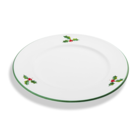 Dinerbord - Winterbes - groen - 27 cm